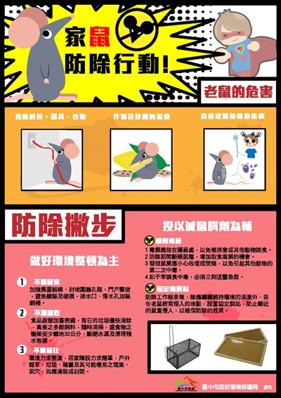 家鼠防除行動宣導海報