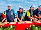 石岡區里長合龍現場留下拓印